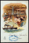 DINNER [held by] HAMBURG-AMERIKA LINIE [at] EN ROUTE ABOARD SCNELLDAMPFER (EXPRESS STEAMER) AUGUSTE VICTORIA (SS;)
