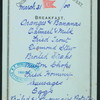 BREAKFAST [held by] CROMWELL STEAMSHIP COMPANY [at] EN ROUTE (SS;)