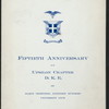 50TH ANNIVERSITY [held by] UPSILON CHAPTER - D.K.E. FRATERNITY [at] UNIVERSITY CLUB (CLUB;)