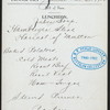 LUNCHEON [held by] U.S. ARMY - SUBSISTENCE DEPT. [at] TRANSPORT (?)