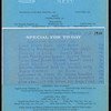 DAILY MENU [held by] PIONEER DINING CAR LINE [at] EN ROUTE (RR;)