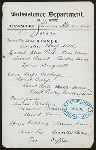 DINNER [held by] US ARMY - SUBSISTENCE DEPT. [at] TRANSPORT (?)