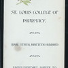 COMPLIMENTARY SUPPER TO CLASS OF 1900 [held by] ST.LOUIS COLLEGE OF PHARMACY [at] "ST. LOUIS, MO"