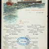 LUNCH [held by] NORDDEUTSCHER LLOYD BREMEN [at] EN ROUTE ABOARD KAISER WILHELM DER GROSSE (SS;)
