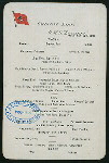 DINNER [held by] CUNARD LINE [at] EN ROUTE ABOARD R.M.S. LUCANIA (SS;)