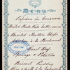 DINNER [held by] ROYAL HOTEL GIBRALTER [at] GIBRALTER (FOR;)