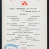 BREAKFAST [held by] CANADIAN PACIFIC RAILWAY COMPANY [at] EN ROUTE ABOARD R.M.S. EMPRESS OF CHINA (SS;)
