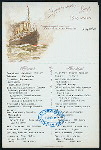 BREAKFAST [held by] NORDDEUTSCH LLOYD BREMEN [at] SS KAISER WILHELM DER GROSSE (SS;)