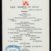 LUNCHEON [held by] CANADIAN PACIFIC RAILWAY COMPANY [at] RMS EMPRESS OF CHINA (RR;)