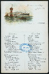 FRUHSTUCK/BREAKFAST [held by] NORDDEUTSCHER LLOYD BREMEN [at] SCHNELLDAMPFER KAISER WILHELM DER GROSSE; (SS;)