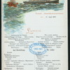 LUNCH [held by] NORDDEUTSCHER LLOYD BREMEN [at] DAMPFER KAISER WILHELM DER GROSSE; (SS;)