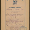 LUNCH [held by] OCCIDENTAL AND ORIENTAL STEAMSHIP CO. [at] EN ROUTE ABOARD S.S. DORIC (SS;)