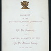 BANQUET OF THE FIFTY NINTH ANNUAL CONVENTION [held by] CHI PSI FRATERNITY [at] "HOLLAND HOUSE, NEW YORK, NY" (HOTEL;)