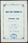 DINNER [held by] PACIFIC MAIL STEAMSHIP CO. [at] EN ROUTE ABOARD PANAMA LINE STEAMSHIP CITY OF PARA (SS;)
