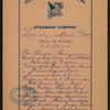 LUNCH [held by] OCCIDENTAL AND ORIENTAL STEAMSHIP CO. [at] EN ROUTE ABOARD S.S. DORIC (SS;)