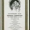 SHAKESPEARE COMMEMORATION [held by] WHITEFRIARS CLUB [at] "ANDERTON'S HOTEL, FLEET STREET, E.C. (ENGLAND?)" (HOTEL;)