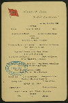 DINNER [held by] CUNARD LINE [at] EN ROUTE ABOARD R.M.S. LUCANIA (SS;)