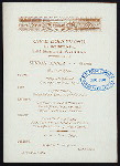SUNDAY DINNER [held by] CAFE BOULEVARD [at] 156 SECOND AVENUE (NY?) (REST;)