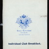 BREAKFAST [held by] HOTEL NETHERLAND [at] "NEW YORK, NY" (HOTEL;)