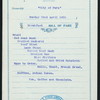 BREAKFAST [held by] PACIFIC MAIL STEAMSHIP CO. [at] EN ROUTE ABOARD PANAMA LINE STEAMSHIP CITY OF PARA (SS;)