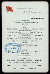 BREAKFAST [held by] CUNARD LINE [at] RMS LUCANIA (SS;)