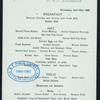 BREAKFAST [held by] CUNARD LINE [at] "R.M.S. ""LUCANIA""" (SS;)
