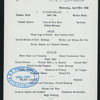 LUNCHEON [held by] CUNARD LINE [at] "R.M.S. ""LUNCANIA""" (SS;)