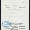 DINNER [held by] CUNARD LINE [at] "R.M.S. ""LUNCANIA""" (SS;)