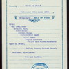 BREAKFAST [held by] PACIFIC MAIL STEAMSHIP COMPANY [at] "S.S. ""CITY OF PARA""" (SS;)