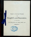 EIGHTH ANNUAL DINNER [held by] DWIGHT ALUMNI ASSOCIATION [at] "DELMONICOS, NEW YORK, NY" (REST;)