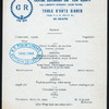 TABLE D'HOTE DINNER [held by] CENTRAL RESTAURANT & ROOF GARDEN [at] "NEW YORK, NY" (REST;)
