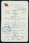 LUNCHEON [held by] CUNARD LINE [at] EN ROUTE ABOARD R.M.S. LUCANIA (SS;)