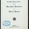 9NTH ANNUAL DINNER [held by] NEW YORK ASSOCIATION OF OBERLIN ALUMNI [at] "SHERRY'S, NY" (REST;)