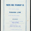 DINNER [held by] PACIFIC MAIL STEAMSHIP COMPANY [at] SS CITY OF PARA (SS;)
