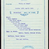BREAKFAST [held by] PACIFIC MAIL STEAMSHIP COMPANY [at] SS CITY OF PARA (SS;)