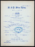 DINNER [held by] BALTIMORE AND OHIO RR ROYAL BLUE LINE [at] CAR BRUNSWICK (RR;)