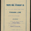 DINNER [held by] PACIFIC MAIL STEAMSHIP COMPANY [at] "S.S. ""CITY OF PARA""" (SS;)