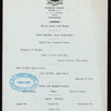 DINNER [held by] HOWARD HOUSE [at] "MALONE, NY" (HOTEL;)