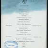 DINNER; [held by] PENNSYLVANIA RAILROAD [at] EN ROUTE ABOARD DINING CARS (RR;)