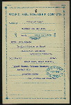 LUNCH [held by] PACIFIC MAIL STEAMSHIP COMPANY [at] EN ROUTE ABOARD CITY OF PARA (SS;)