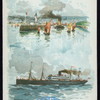 DINNER [held by] HAMBURG-AMERICAN LINE [at] EN ROUTE ABOARD POST-DAMPFER (MAIL STEAMER) GRAF WALDERSEE (SS;)