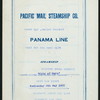 DINNER [held by] PACIFIC MAIL STEAMSHIP COMPANY [at] EN ROUTE ABOARD CITY OF PARA (SS;)