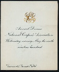 ANNUAL DINNER [held by] NATIONAL COOPER'S ASSOCIATION [at] "GRAND HOTEL, CINCINNATI, OH" (HOTEL;)