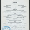 BREAKFAST [held by] DEWEY HOTEL [at] "WASHINGTON, D.C." (HOTEL)