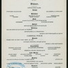 DINNER [held by] DEWEY HOTEL [at] "WASHINGTON, D.C." (HOTEL)