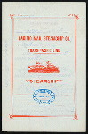 DINNER [held by] PACIFIC MAIL STEAMSHP COMPANY [at] SS CITY OF RIO DE JANEIRO (SS;)