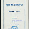 DINNER] [held by] PACIFIC MAIL STEAMSHIP CO. [at] SS CITY OF PARA (SS;)