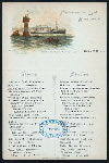 FRUHSTUCK/BREAKFAST [held by] NORDDEUTSCHER LLOYD BREMEN [at] SCHNELLDAMPFER DAISER WILHELM DER GROSSE (SS;)