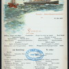 LUNCH [held by] NORDDEUTSCHER LLOYD BREMEN [at] SCHNELLDAMPFER DAISER WILHELM DER GROSSE (SS;)
