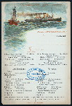 LUNCH [held by] NORDDEUTSCHER LLOYD BREMEN [at] SCHNELLDAMPFER DAISER WILHELM DER GROSSE (SS;)